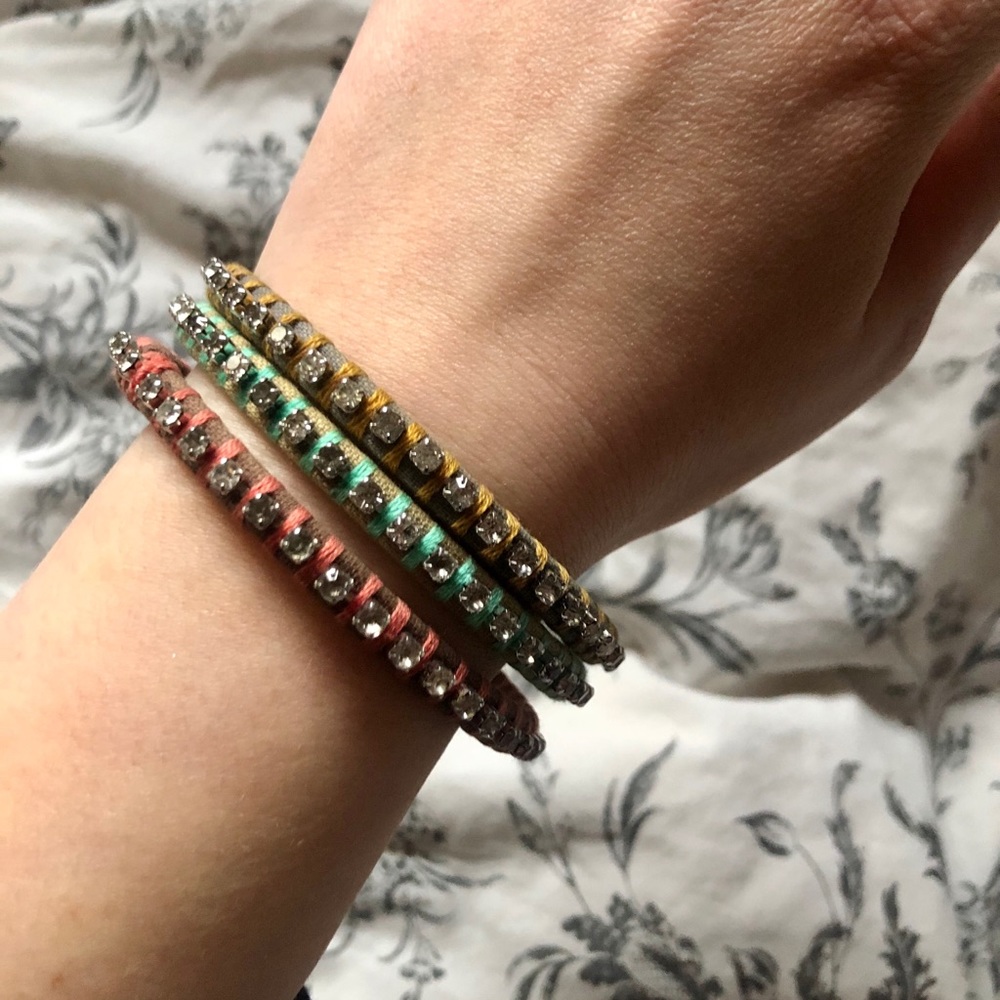 Free People Crystal Bangle Set